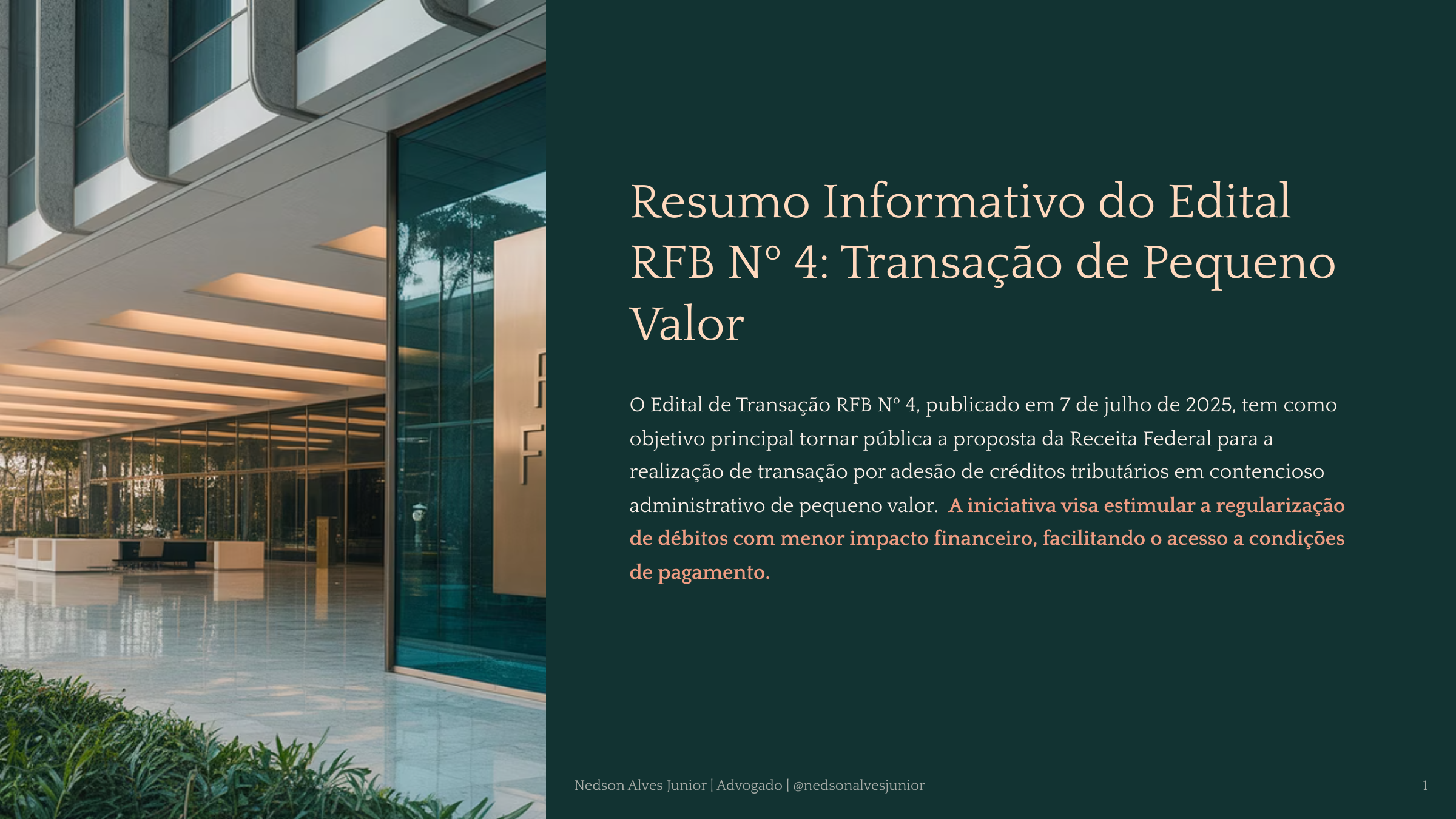 Capa do Material Resumo Informativo do Edital RFB Nº 4