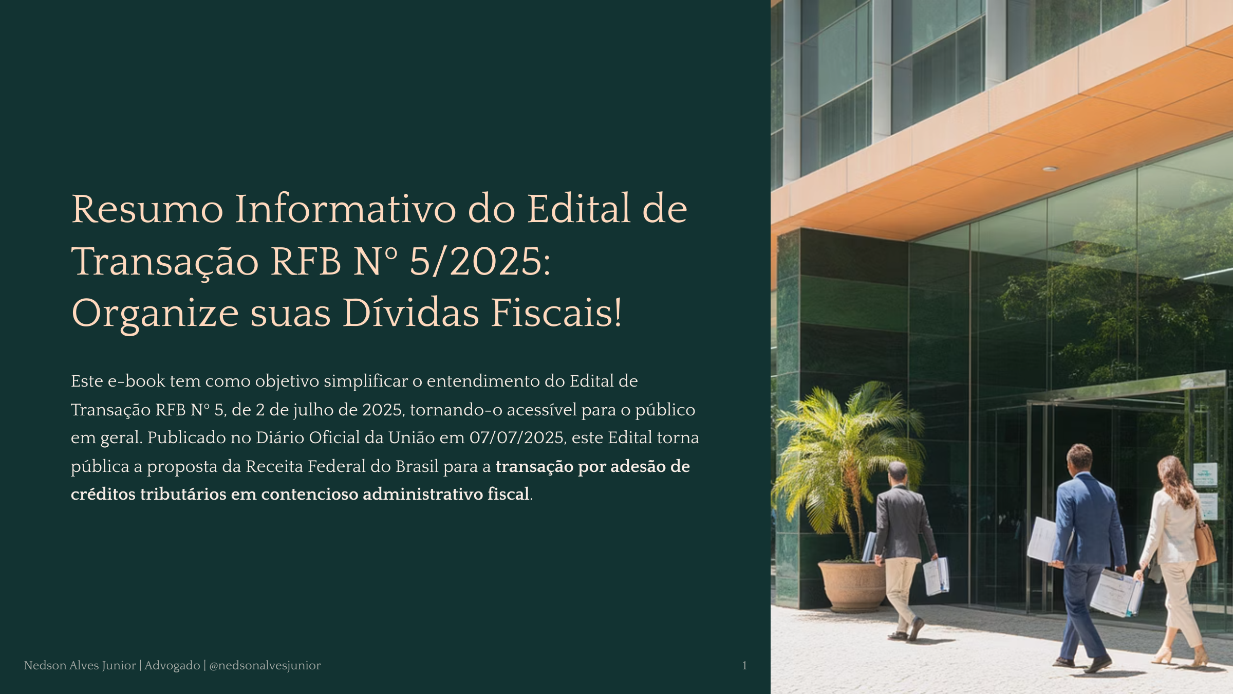 Capa do Material Resumo Informativo do Edital de Transação RFB Nº 5/2025